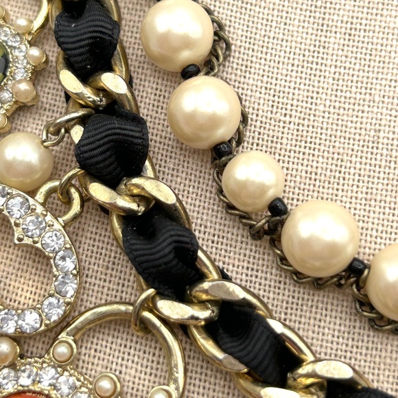 Rare Vintage Betsey Johnson Pigs Fly Polka Dot Pearl Heart Piggy Necklace 18-20” - Picture 11 of 14